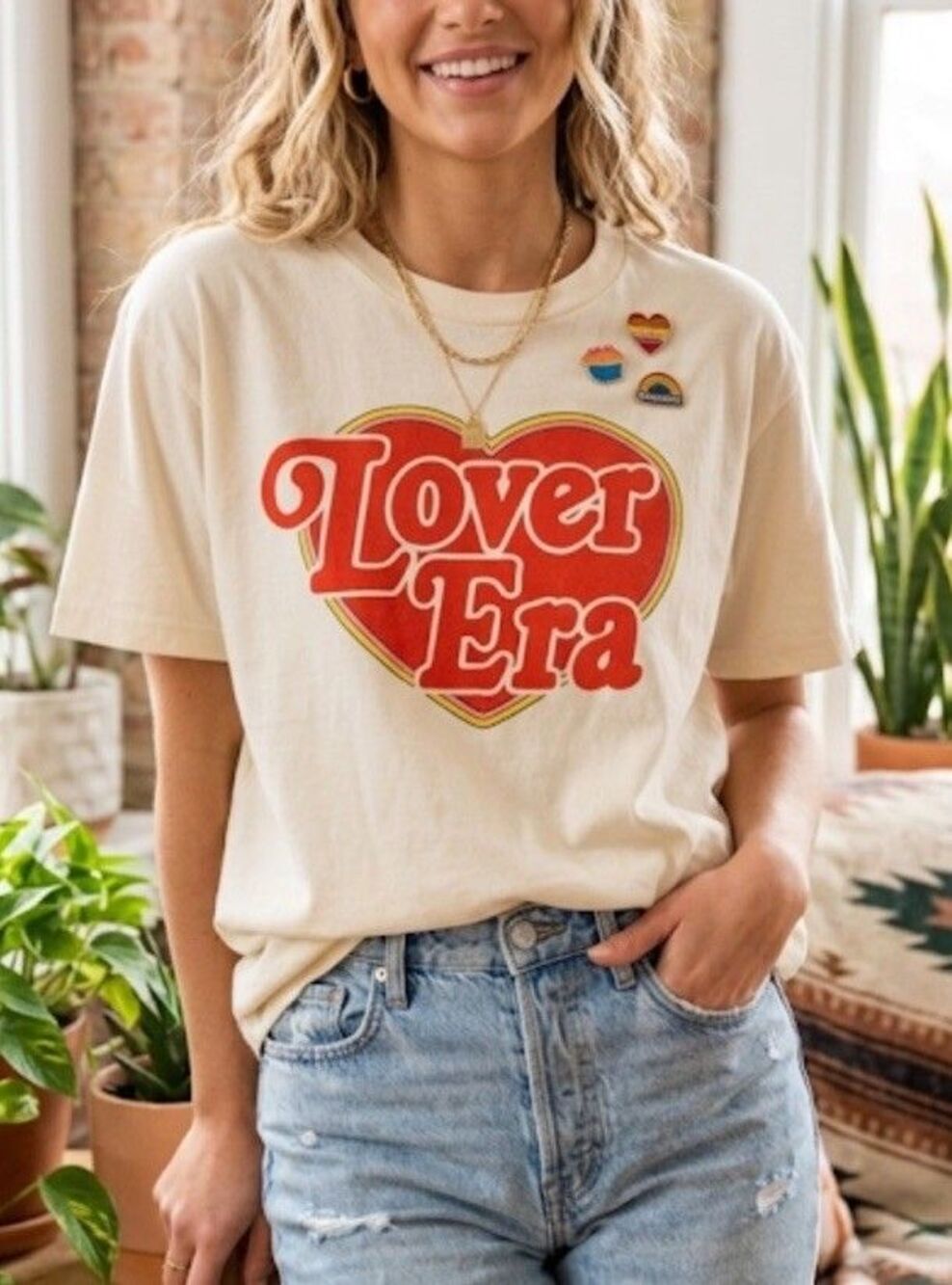 Taylor Swift “Lover Era” Swiftie T-Shirt Eras Tour Kids Youth Girls Sz M Summer
